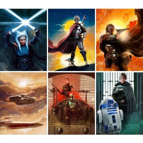 Diamond Painting Cartoon Laser Sword Jedi Knight Star Wars 5D DIY Square Round Embroidery Mosaic Set Cross Stitch Home Decor