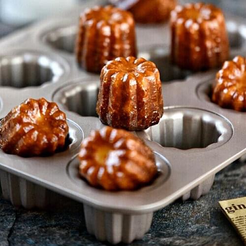 6/12 Cup Non Stick Cannele Bordelais Fluted Mould Cake Pans Cupcake Muffin Mold Baking Tray Home Kitchen Cook DIY Cooking Tools