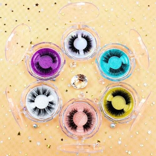 Elyco 100% Real Mink Lashes Wholesale Diamond Round Case False Eyelashes Short Reusable Handmade Mink Eyelashes 15mm Lashes