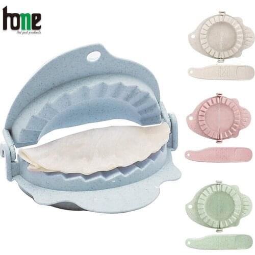 Jiaozi Pierogi Mold DIY Dumplings Maker Natural Wheat Straw Press Clips Dumpling Mold Pastry Tools Kitchen Accessories Bpa Free