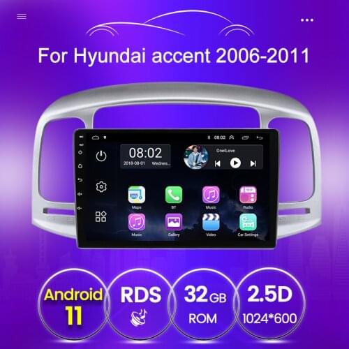 Tomostrong GPS Navigation 32GB ROM 2GB RAM For Hyundai Accent 2006 2008 2009 2010 2011 9" HD Screen Car Radio Headunit