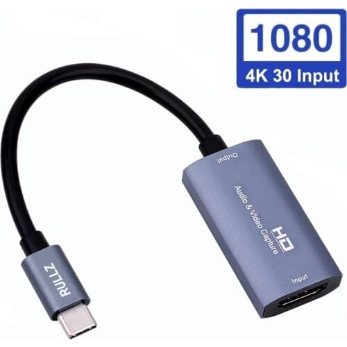 1080P 4K Video Capture Card HDMI-compatible Type C Video Recording Device for PS4 XBOX Game Record Live Streaming PC Broadcast