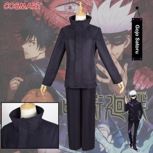 Anime Jujutsu Kaisen Gojo Satoru Cosplay Costume Uniform Suit Top Pants Carnival Halloween Party Outfit For Women Men New 2020