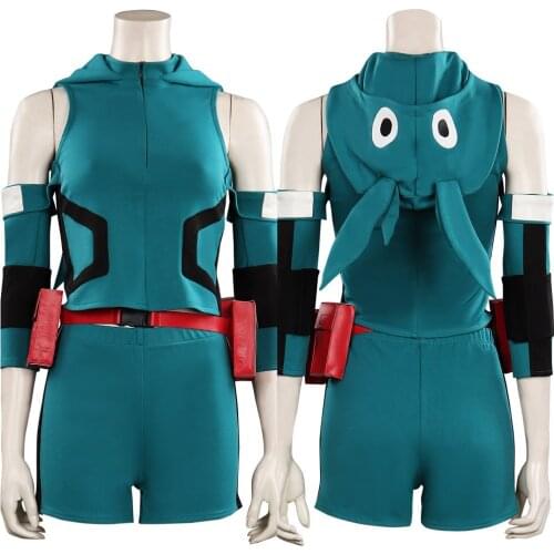 My Hero Academia Midoriya Izuku Cosplay Costume Top Shorts Outfits Halloween Carnival Suit