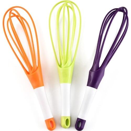 Multifunction 2 in 1 Rotatable Egg Beaters Food-grade PP Whisk Cook Tools Kitchen Blender Detachable Washable Egg Mixer (Random