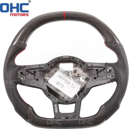 Real Carbon Fiber steering wheel for V-W Golf MK7 MK7.5 GLI Scirocco Golf R