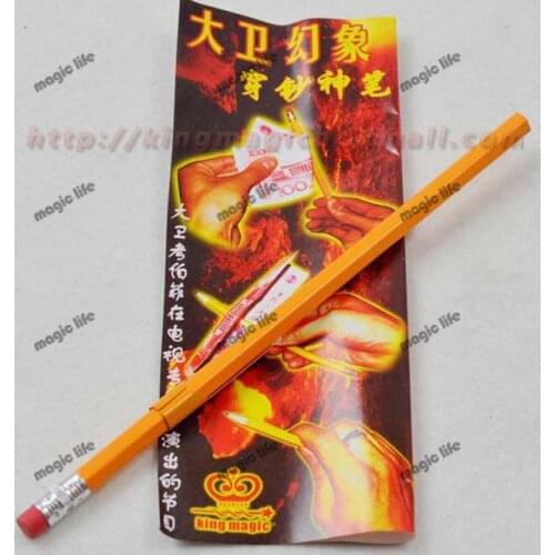 Wholesale Pencil Penetration Thru Money by Copperfield magic tricks magic set magic props close up magic