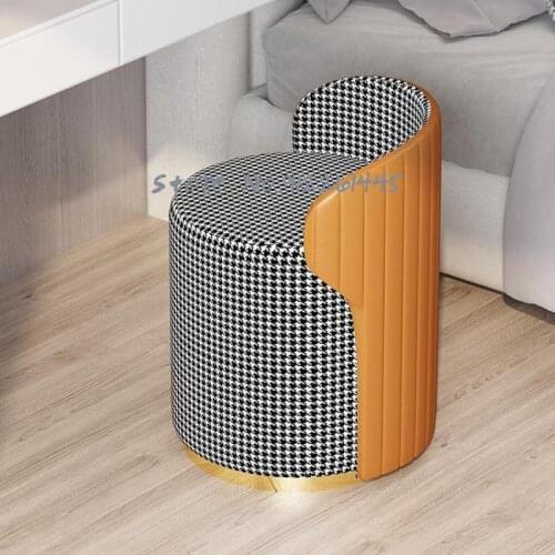 Nordic Light Luxury Net Red Dressing Stool Ins Style Bedroom Dressing Table Stool Makeup Nail Chair Designer Sofa Stool