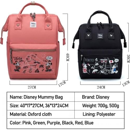 Disney Joint Name Mummy Bag Minnie Mickey Mouse Diaper Bag Baby Care Maternity Backpack Large Capacity Waterproof Nappy Bags
