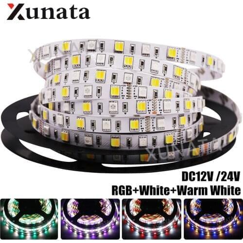 LED Strip DC 12V RGB RGBW RGBWW RGBCCT White / Warm White IP21 IP65 IP67 60leds/m Flexible Tape 5050 LED Light Lamp 5m