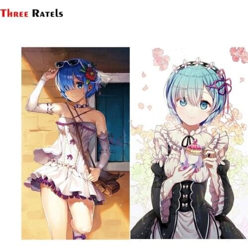 Three Ratels FC664 Anime Girl Car Decoration Stickers Vinyl For Mercedes Laptop Decal