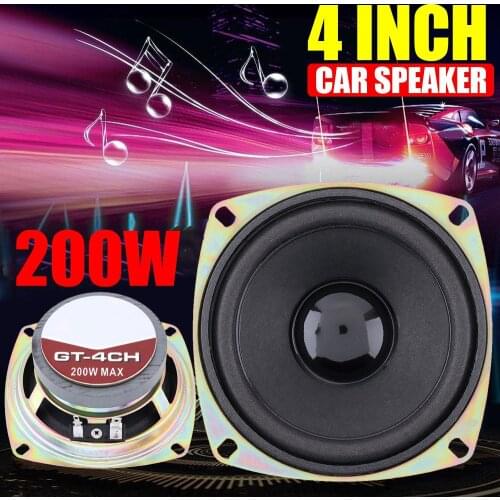 Vehemo 200W Loudspeaker Coaxial Speaker Car Stereo for HiFi Auto Speakers 2020 Music Horn for 4 Inches