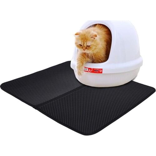 1pc Foldable Cat Litter Mat Household Feeding Pad Feeding Pad Foldable Cat Bed