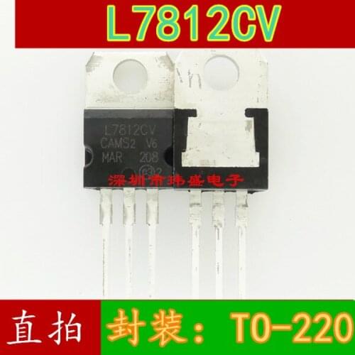 10pcs L7812CV 1.5A +12V TO-220 LM7812