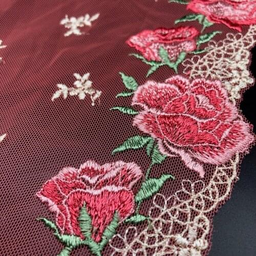 30cm Floral Embroidery Lace Hight TOP Quality Lace Fabrics Embroidered lace