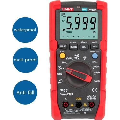 UNI-T UT191E UT191T digital multimeter true RMS low-pass filter LoZ current and voltage tester 2 meters drop resistance