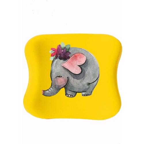 Custog Memory Foam Kids-Young Visco Waist Support Back Pillow For Study Chair Orthopedic Health Care Pad Elephant