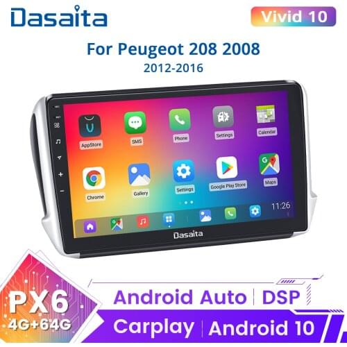 Dasaita For Peugeot 208 2008 2012 2013 2014 2015 2016 2017 2018 Car stereo 10.2" Touch Screen IPS 1280*720 Radio GPS Navigation