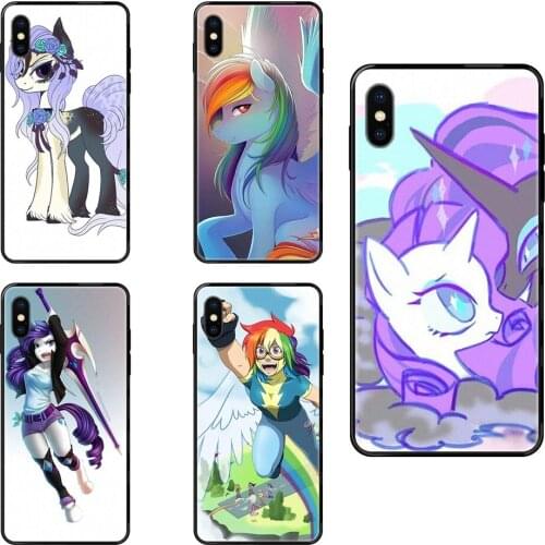 For Galaxy A5 A6 A7 A8 A10 A10S A20 A20S A20E A21S A30 A30S A40 A50 A70 A71 A70E Unicorn Shitting Rainbows Black Soft TPU Ultra