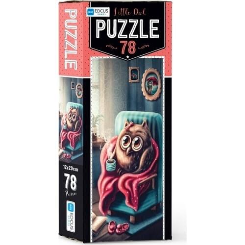 Blue Focus Owl Lıttle Puzzle 78 Piece