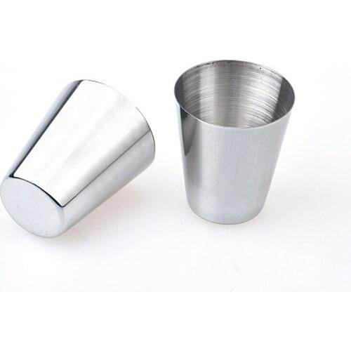 Hot 6pcs Stainless Steel Cup Drinking Coffee Tea Tumbler Outdoor Camping Mug Wine Beer Coffee Cup Whiskey Milk Mugs Tool