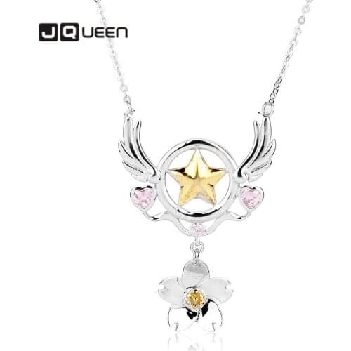New Japanese Cartoon Magic Card Captor Sakura Necklace Collarbone Chain for Cosplay Party Factory Wholesale