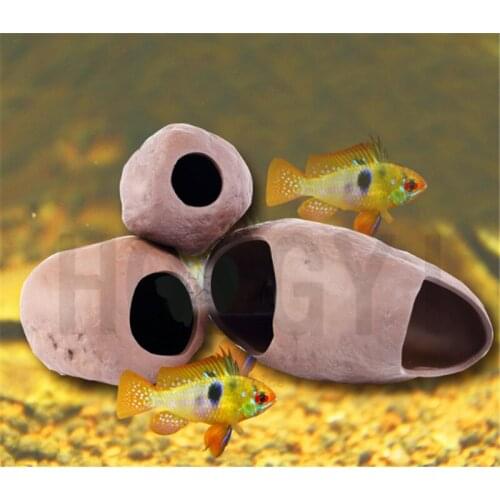 Handmade pottery jars, imitation of original stone, landscaping, breeding, avoiding, pots, fish houses, shrimp nests L M S