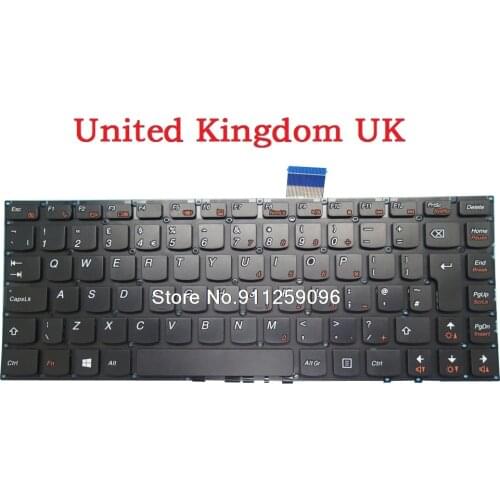 Laptop Keyboard For Lenovo M490S M490SA M4400S TOUCH B4400S B4450S B490S United Kingdom UK 25210485 MP-12J76GB-686 Without Frame