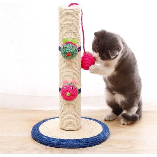 Scratching Post And Climbing Frame Column Cat Tree Scratcher Tower Accessories Pet Furniture Toy Supplies House Bed Scratch