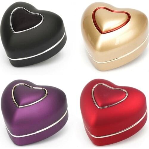 Heart-shaped LED Light Wedding Ring Box Engagement Rings Necklace Earrings Pendants Jewelry Display Case Holder Gift 13MD