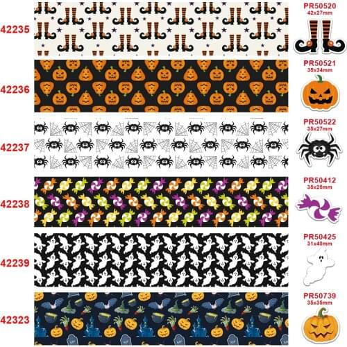 Halloween printed grosgrain ribbon 42235