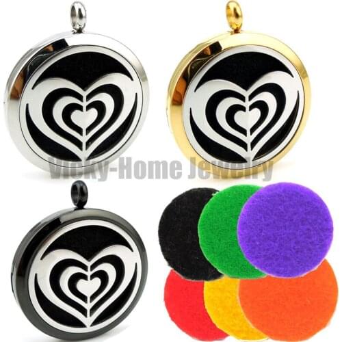 Love 30mm Aromatherapy / Essential Oils Stainless Steel Perfume Diffuser Locket drop shipping