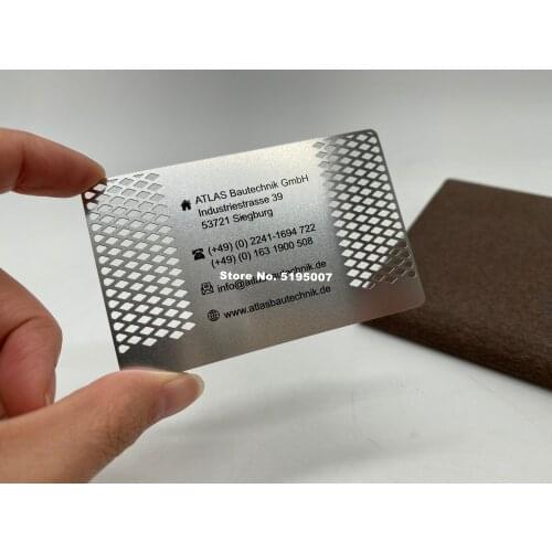 Custom Electroplated Laser Cut Metal Business Card