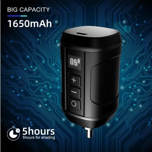 Mini Tattoo Power Supply RCA&DC Connector 1650mAh Lcd Screen Tattoo Battery For Tattoo Pen Machine Equipment