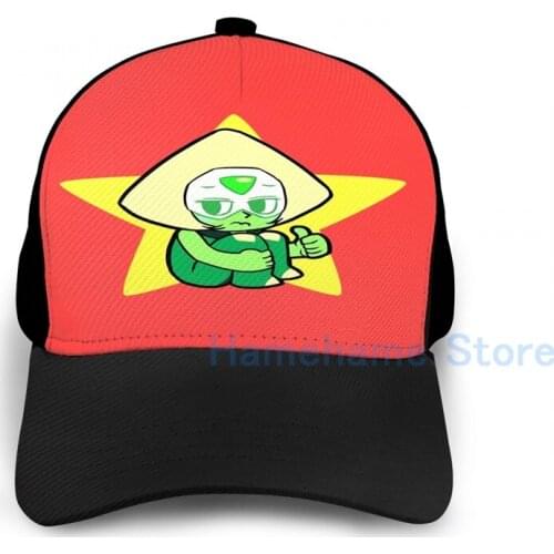 Fashion Steven Universe - Peridot Basketball Cap men women Graphic print black Unisex adult hat