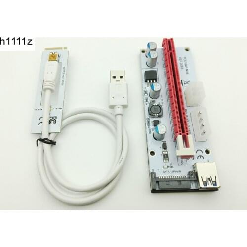 Riser White 008S NGFF M.2 PCIE PCI-E 1X 2X 4X 8X 16X USB 3.0 Adapter Card 60cm Data Cable for BTC Mining Bitcoin Miner Antminer