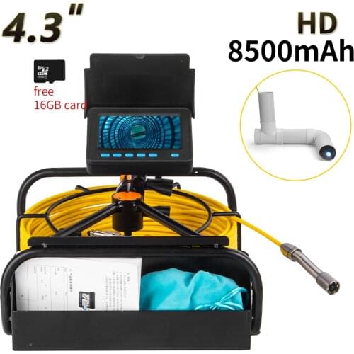Portable endoscope 8500mAh Capacity Standable 16GB Card DVR IP68 Industrial Drain Sewer Pipe Inspection Video Camera Endoscope