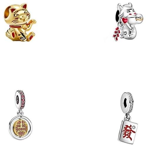 Lovely Retro New Mahjong, Calf, Lucky Cat Charms, High-quality Charming Jewelry For Romantic Valentines Day Gifts For Lovers