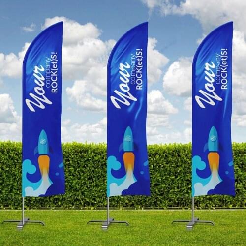 Promotion Feather Flag Flying Flags Banners Custom Advertising Beach Flags