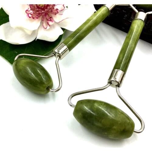 Facial Massage Roller Double Heads Jade Stone Face Lift Hands Body Skin Relaxation Slimming Beauty Face Care Tools