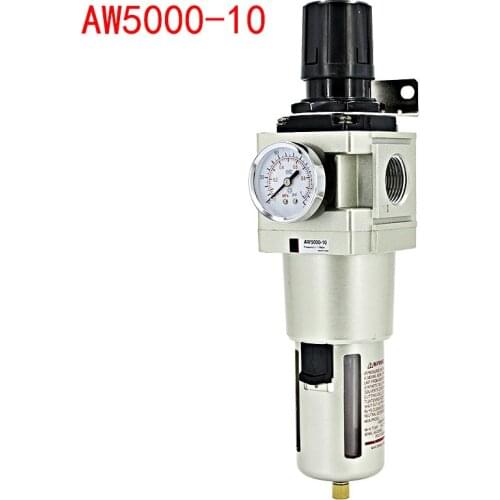 Manual Drainage Pneumatic SMC Type Air Filter And Pressure Regulator Unit AW5000-10 1 Inch With Cover Manual Drain Air Treatment