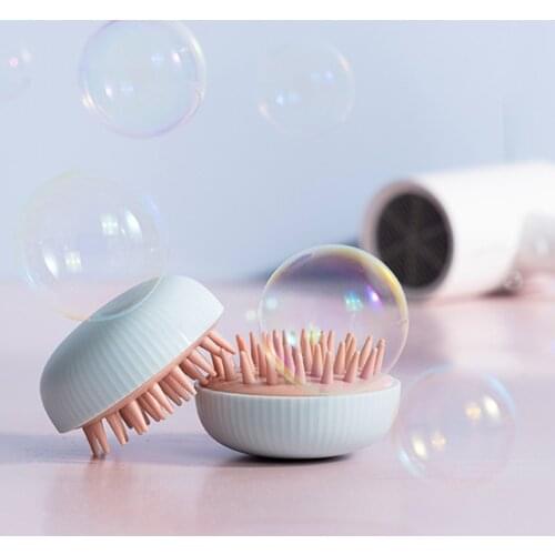Silicone Shampoo Brush Hair Scalp Massage Brush Portable Shower Scrubbing Brush for Spa Hair Care Massage Comb
