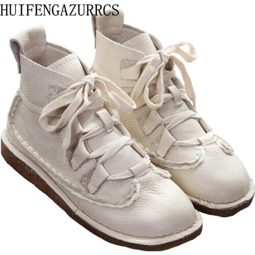 Careaymade-Spring single boots,stitching original hand-made cow tendon soft bottom womens boots personality short boots