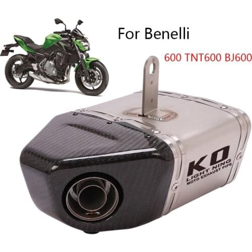 For Benelli 600 TNT600 BJ600 BN600 Exhaust Pipe Motorcycle Muffler Escape with Removable Db Killer Slip On Original Catalyst