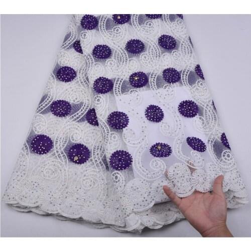 Embroidered African Lace Fabric High Quality For Nigerian Wedding Dress,Water Soluble Lace With Guipure Cord Lace Fabric A1256