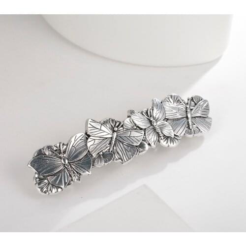 Skyrim Vintage Metal Butterfly Hair Clip Bride Tiara Hairwear Retro Hairpin Barrette Luxury Hair Accessories for Women Wholesale