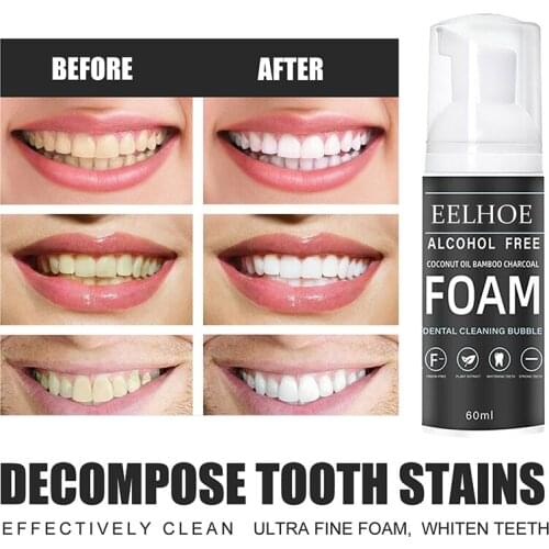 Tooth Whitening Cleaning Mousse Remove Plaque Stains Oral Odor Fresh breath Bright Teeth Toothpaste Care Tool