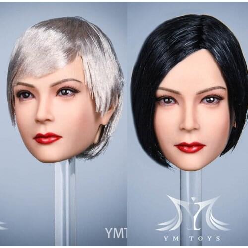 1/6 YMT039 Scale Female Ada Wong Head Sculpt Carved Accessory Model for 12 inches Action Figure Body