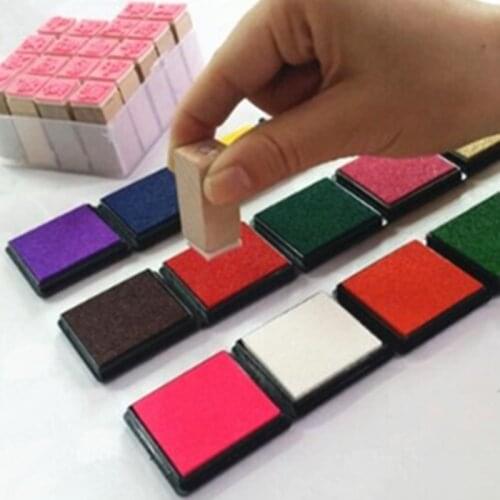 12 Colors Cute Inkpad Craft Oil Based DIY Ink Pads for Sponge Stamps Fabric Scrapbooking Decor Fingerprint Seal Stamp Pad