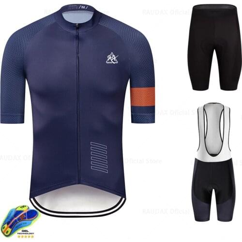 2020 Raudax Style Cycling Set Man Cycling Jersey Short Sleeve Bicycle Clothing Kit Mtb Bike Wear Triathlon Maillot Ciclismo